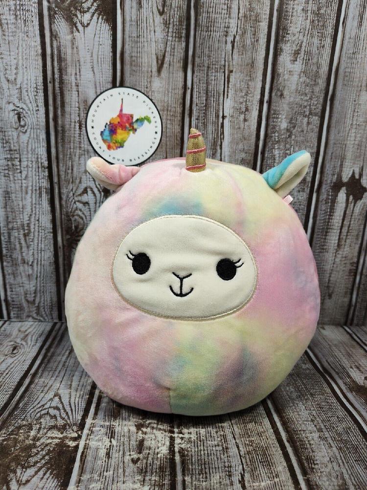 Squishmallows 8" Lucinda the LLamacorn Tie Dye Plush toy Easter Kelly Toy